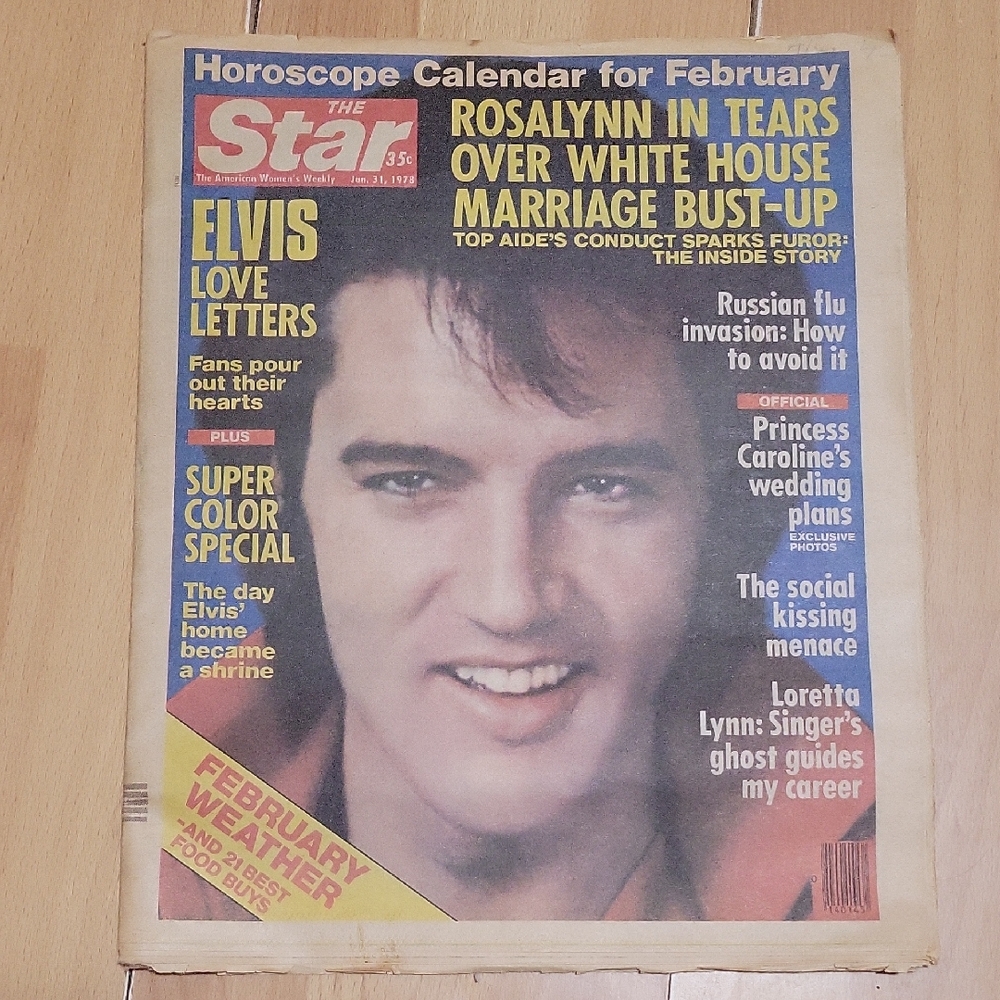 Vintage STAR PAPER  1978 with Elvis Presley